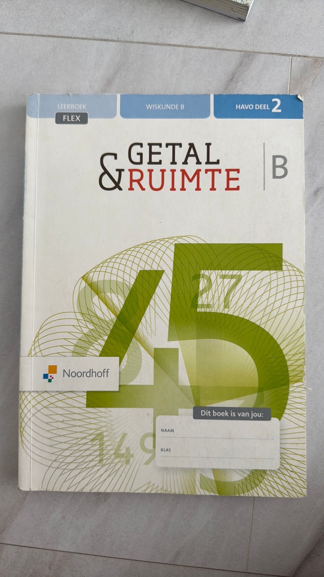 Havo wiskunde B deel 2 getal en ruimte, Boeken, Ophalen of Verzenden, Zo goed als nieuw, HAVO
