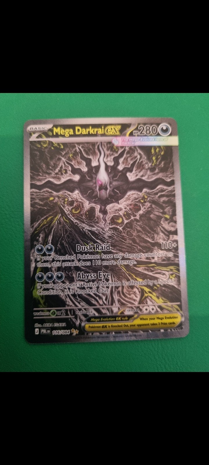 Mega Darkrai EX Pokemon kaart, Ophalen of Verzenden, Nieuw, Losse kaart