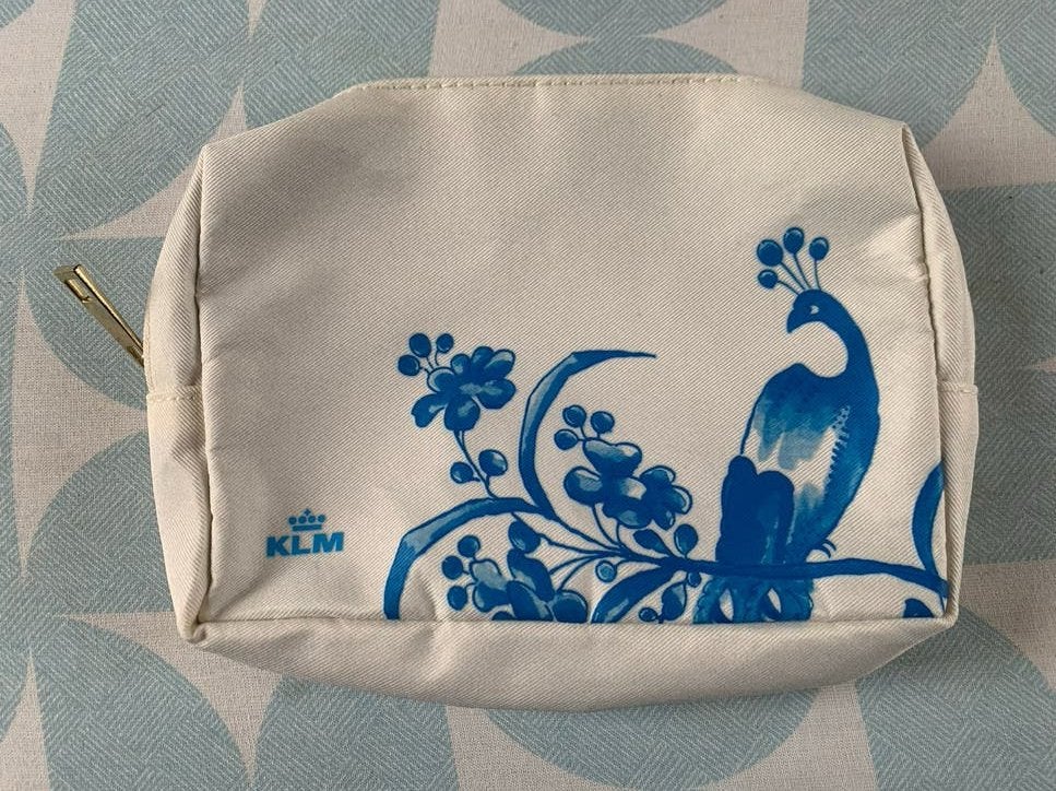 Jan Tamino Tasjes KLM - Set van 2, Sieraden, Tassen en Uiterlijk, Toilettassen, Ophalen of Verzenden, Gebruikt, Beige, Heer of Dame