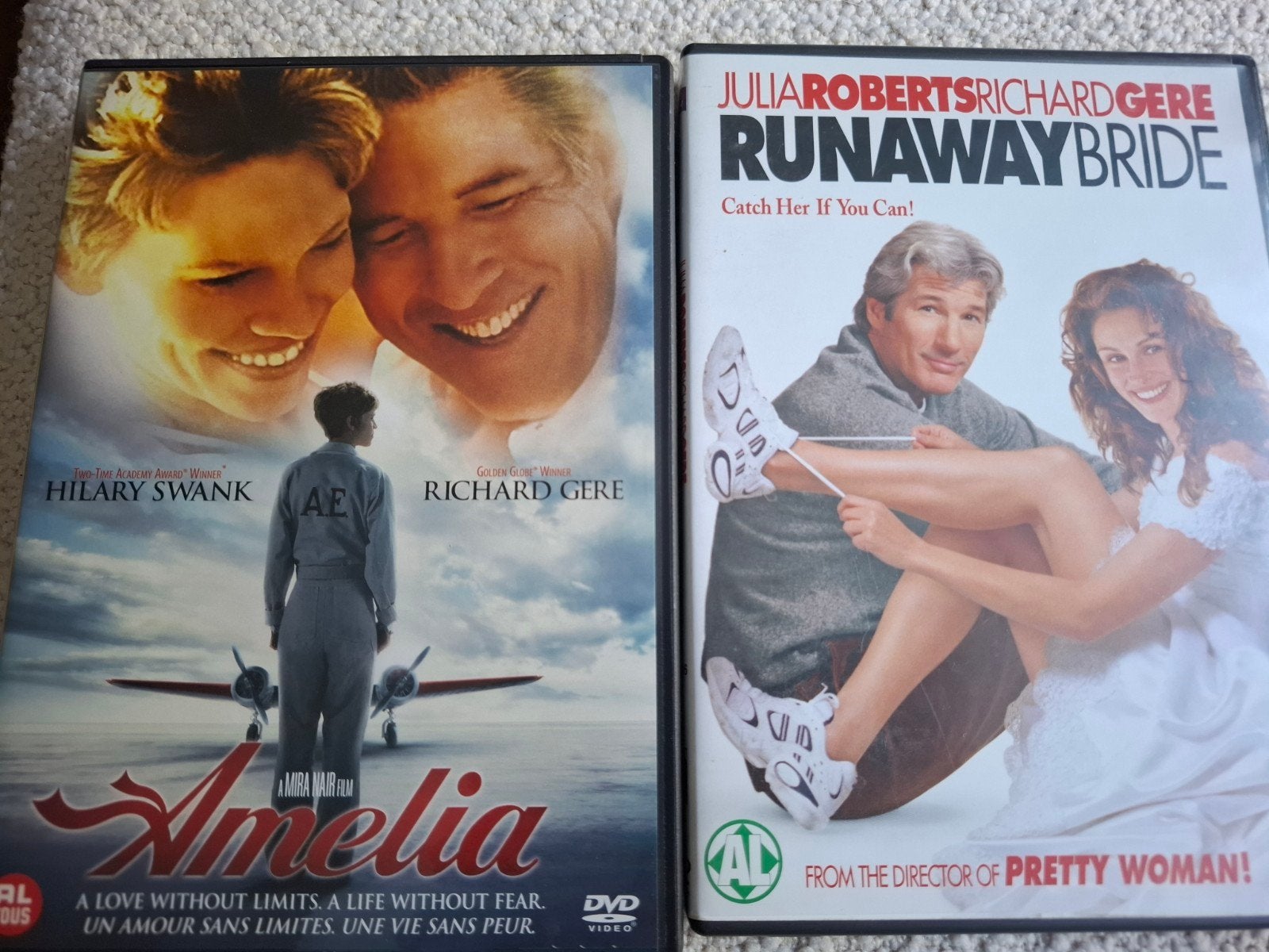 2x Richard Gere  runaway bride en Amelia, Alle leeftijden, Ophalen of Verzenden, Zo goed als nieuw