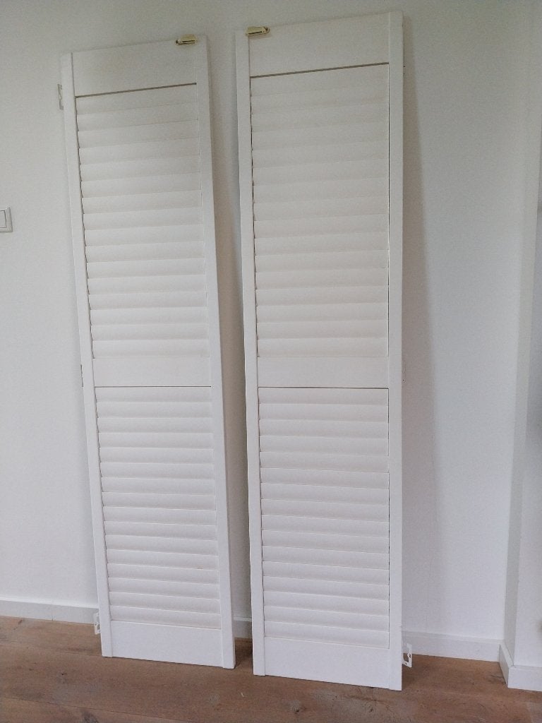 shutters wit 2x, Wit, Ophalen of Verzenden, Shutter, Hout