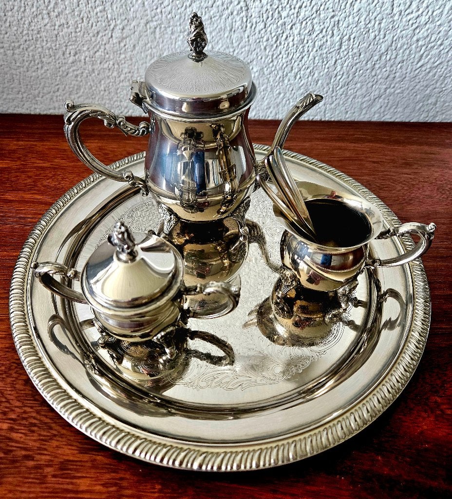 Verzilverd Theeservies, Antiek en Kunst, Ophalen of Verzenden