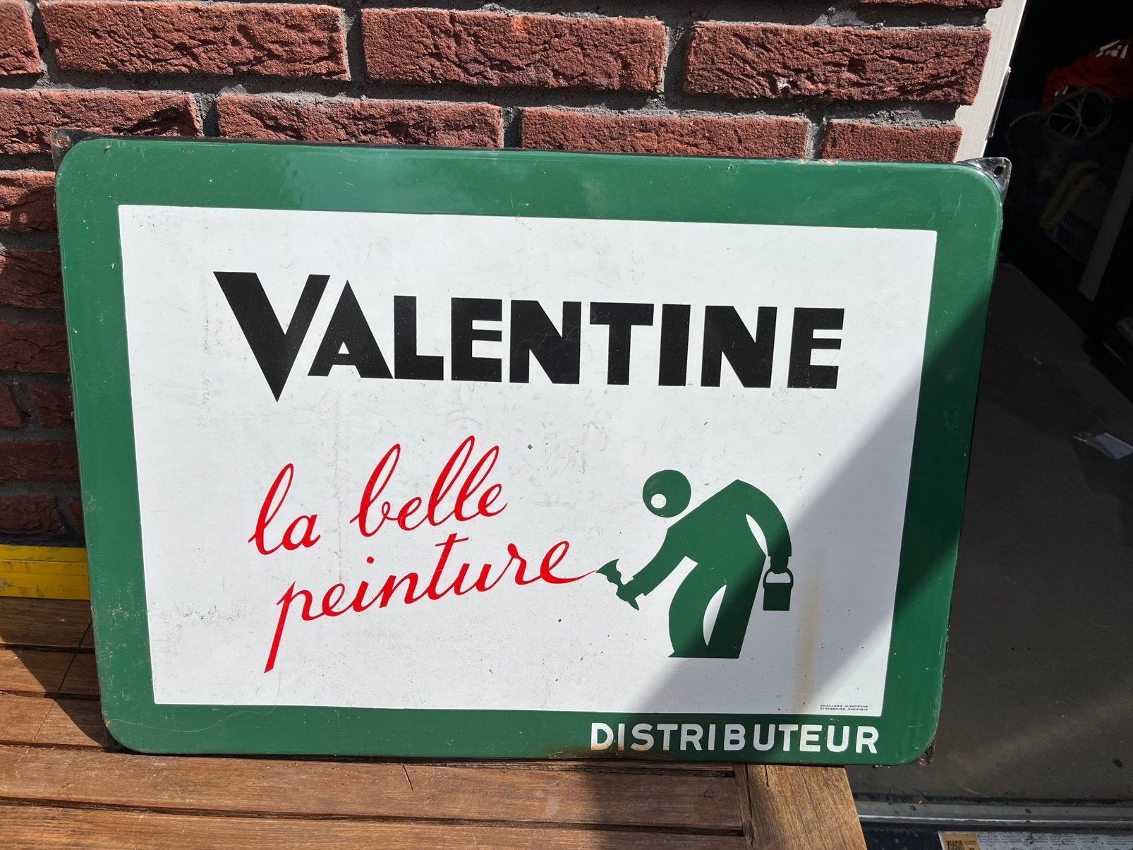emaille reclame bord uit Frankrijk, Ophalen, Zo goed als nieuw, Reclamebord