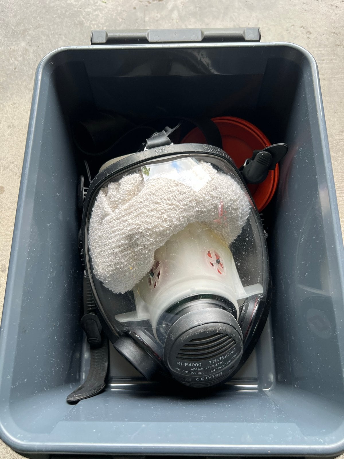 Scott Vision 2 RFF400 Volgelaatsmasker M/L met opbergbox, Ophalen of Verzenden, Gebruikt