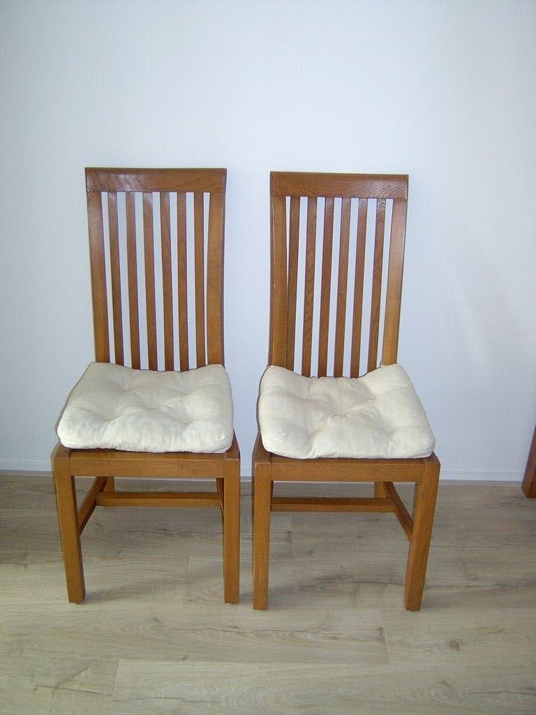 Twee eetkamerstoelen, Huis en Inrichting, Ophalen, Gebruikt, Bruin, Twee
