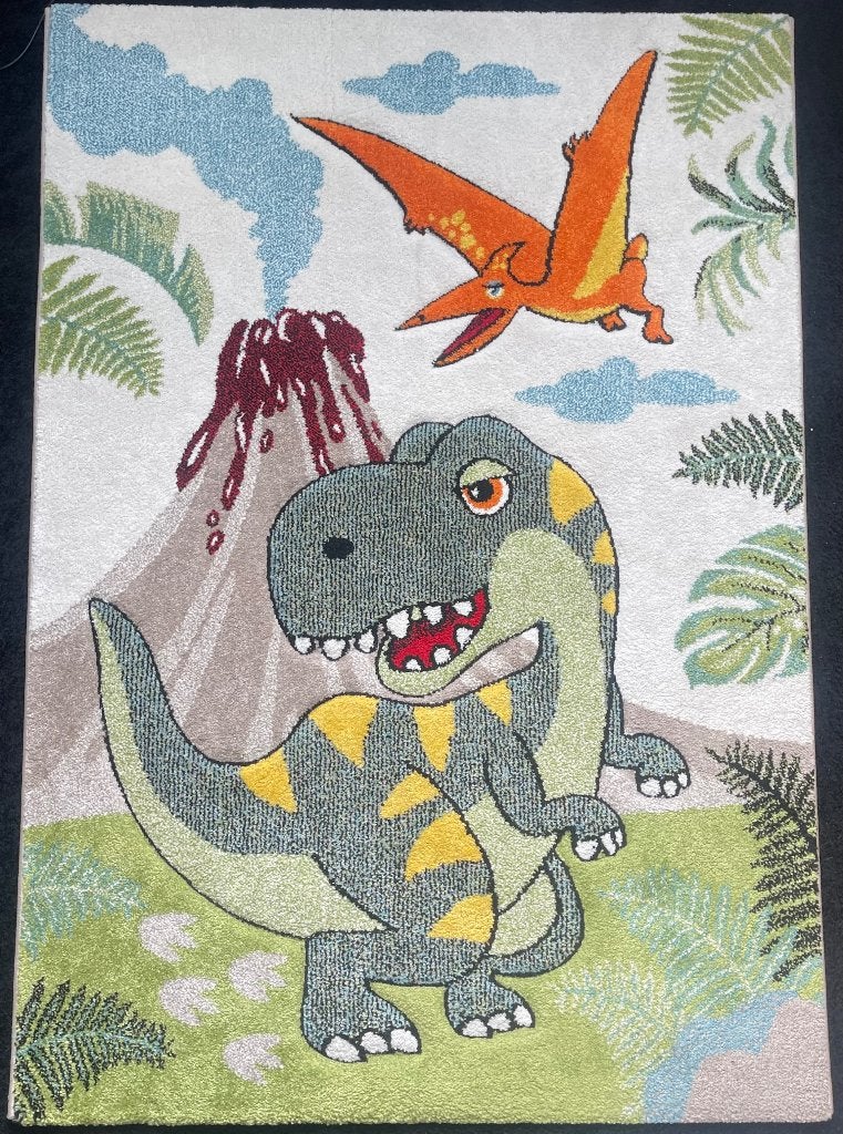 Dino kleed, Meerkleurig, Ophalen, Zo goed als nieuw, Kleed of Kussen