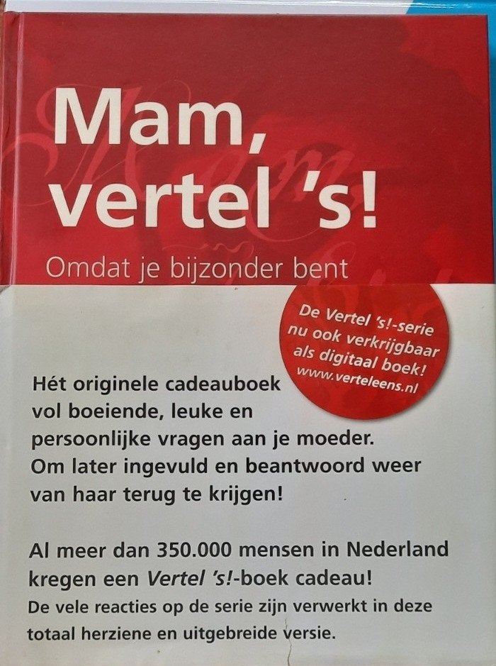 Mam vertel 's! - Elma van Vliet **cadeautip**, Boeken, Ophalen of Verzenden, Nieuw