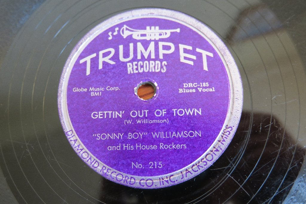 "Sonny Boy" Williamson Gettin' Out Of Town 78rpm 78 toeren, Gebruikt, 10 inch, Ophalen of Verzenden, Blues