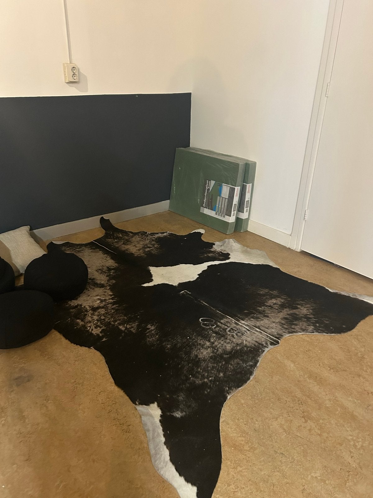 Prachtige koeienhuid - Zwart/Wit, Ophalen, Gebruikt, Wit, 150 tot 200 cm