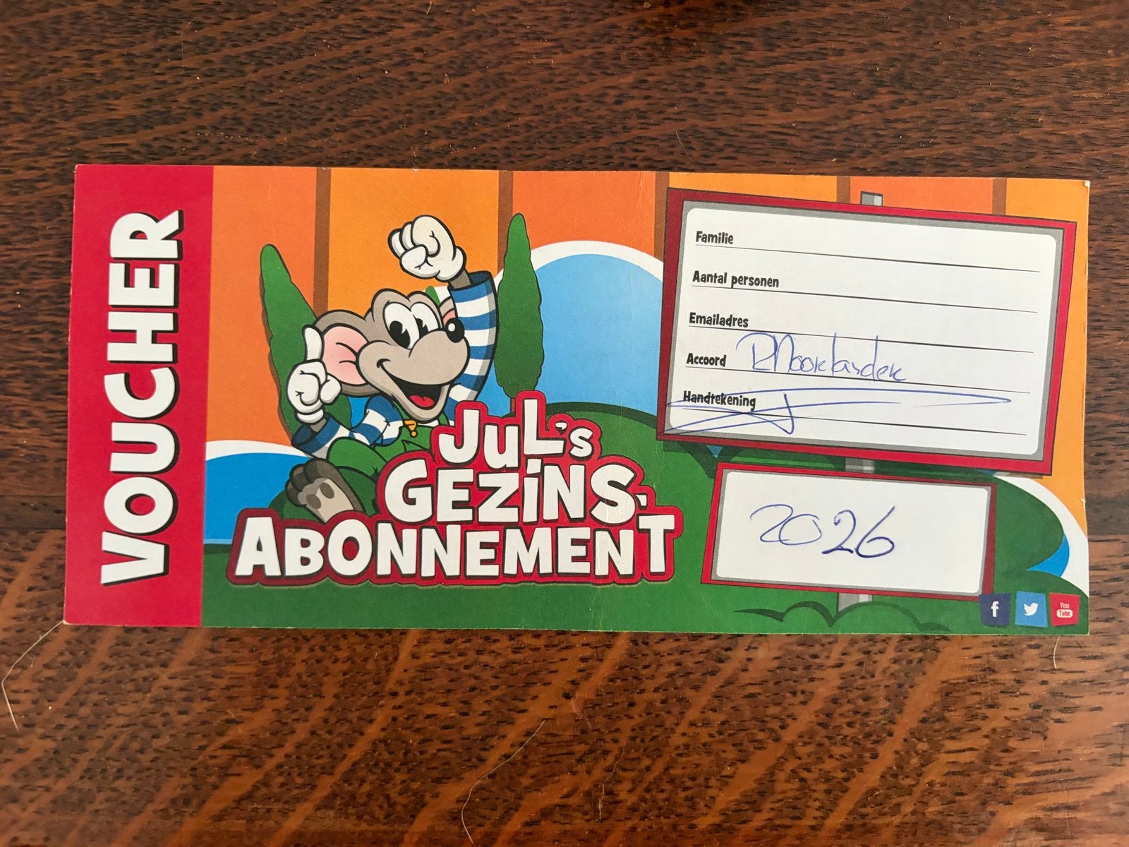 Gezinsabonnement Julianatoren (8 personen), Tickets en Kaartjes, Recreatie | Pretparken en Attractieparken, Drie personen of meer