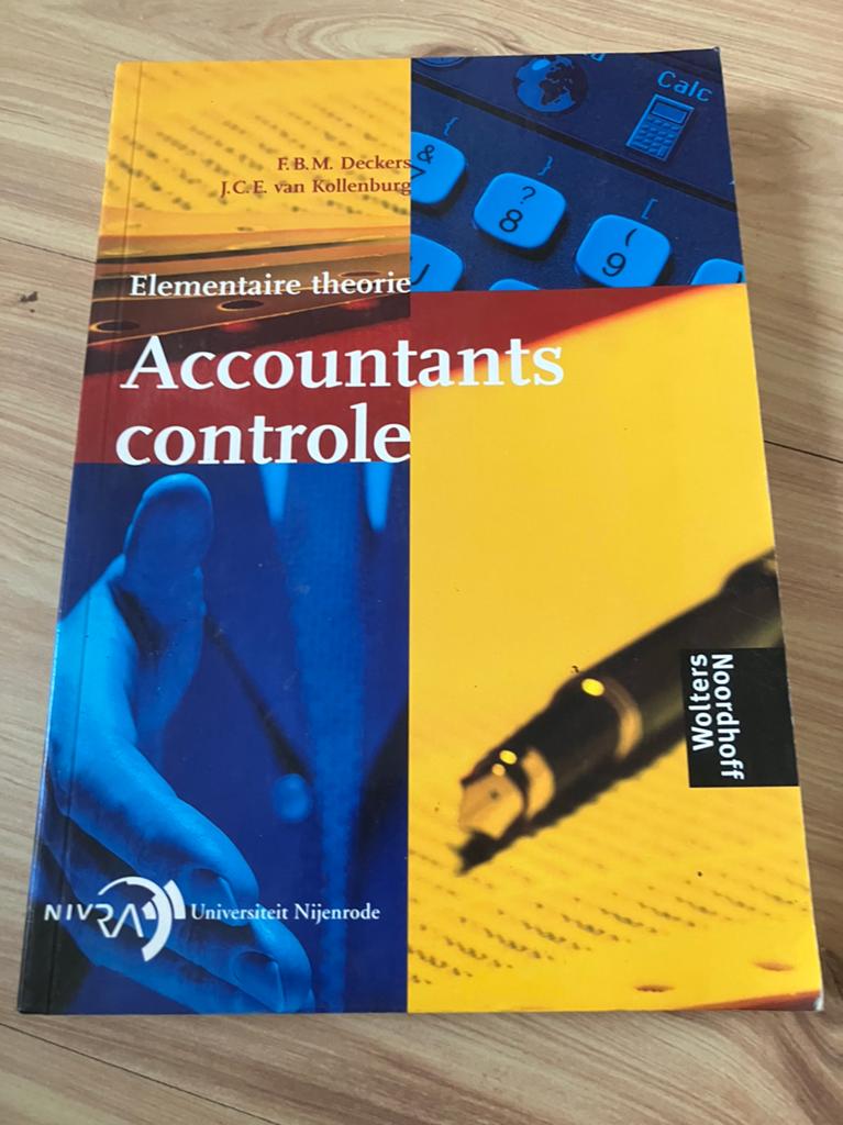 Boek Elementaire theorie Accountants controle, Boeken, Ophalen of Verzenden, Alpha, Zo goed als nieuw
