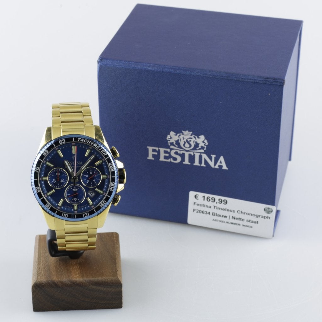 Festina Timeless Chronograph F20634 Blauw | Nette staat, Festina, Gebruikt, Support@festina.com, Avda. Diagonal 468
08006 Barcelona
Spain