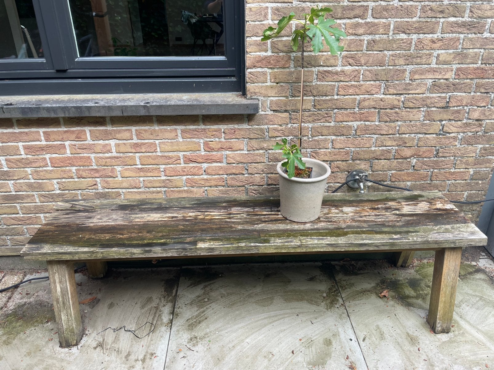 Tuinbankje Intratuin teak hout, Ophalen, Zo goed als nieuw, Hout