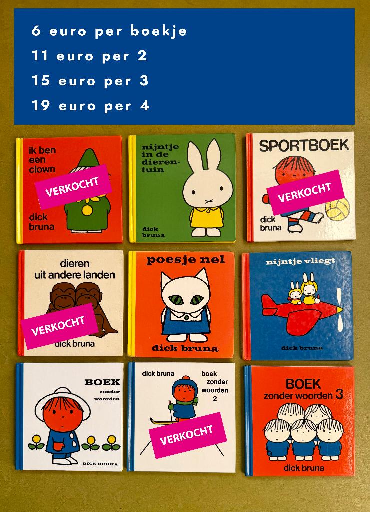 Dick bruna boekjes, Ophalen of Verzenden, Zo goed als nieuw, Dick Bruna, 6 tot 12 maanden