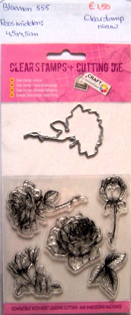 Bloemen 555 Clearstamp, Ophalen of Verzenden, Nieuw, Clearstamp
