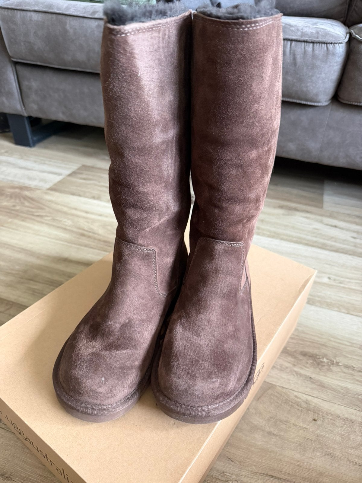 Ugg (Australia) roseberry espresso kleur maar 38, Kleding | Dames, Hoge laarzen, Bruin, Ophalen of Verzenden, Zo goed als nieuw