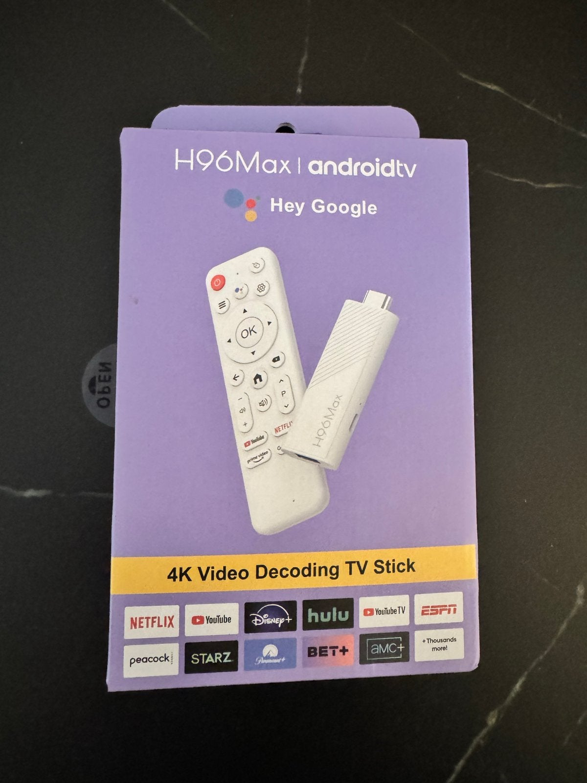 H96 Max Android TV Stick 4K Video Decoding met Afstandsbedie, Ophalen of Verzenden, Nieuw, HDMI, Zonder harde schijf