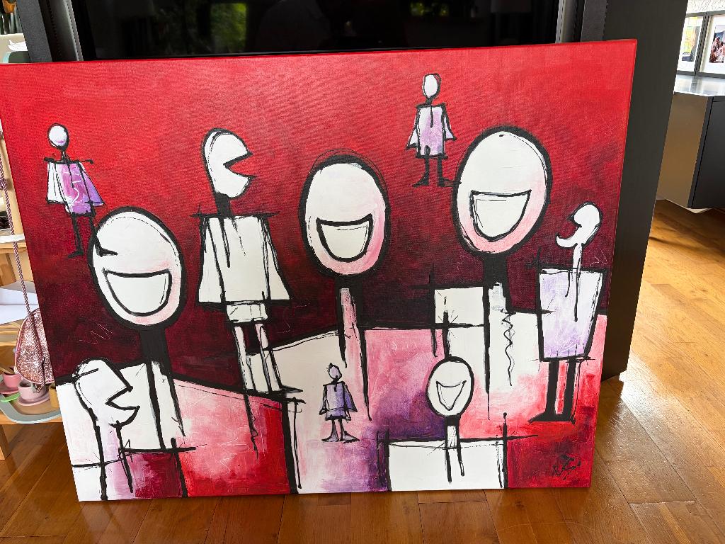 Schilderij Jos Gielen 100x80cm gesigneerd, Ophalen