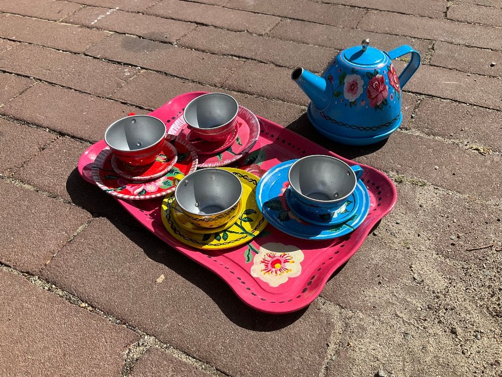 Picknicktheeset met 4 kopjes, Kinderen en Baby's, Ophalen, Gebruikt