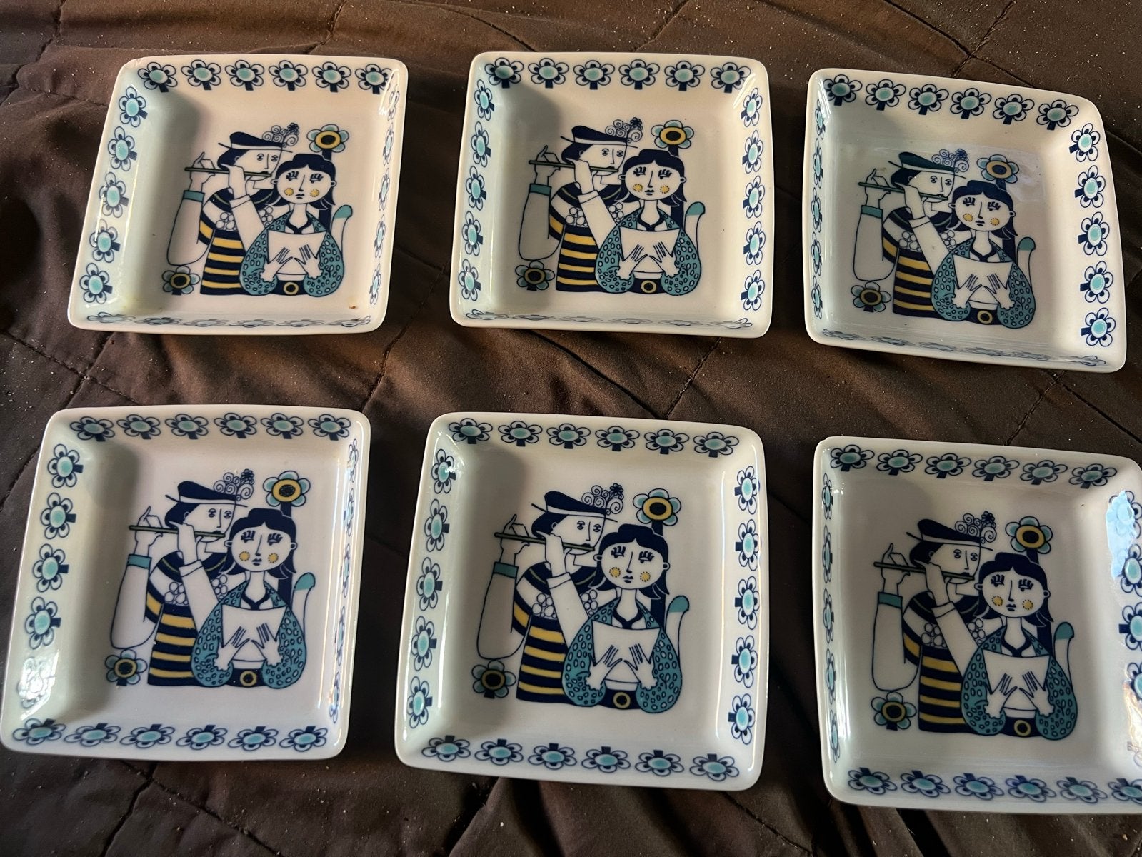 Set van 6 Mosa Maastricht Holland schaaltjes, Ophalen of Verzenden