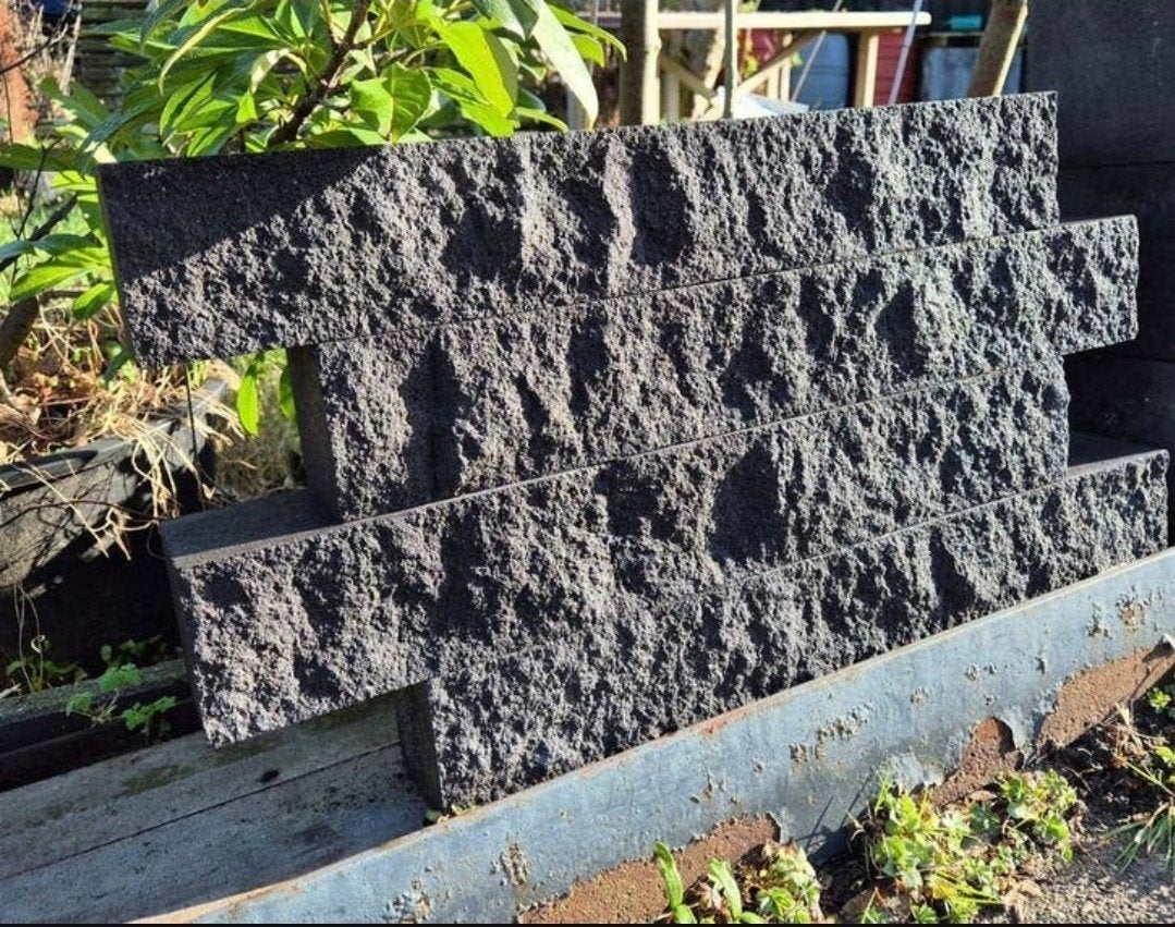 Stapelblokken gevelsteen rox charcoal 57,7x9x9cm s-partij, Blok, Nieuw, Ophalen of Verzenden, Minder dan 25 cm