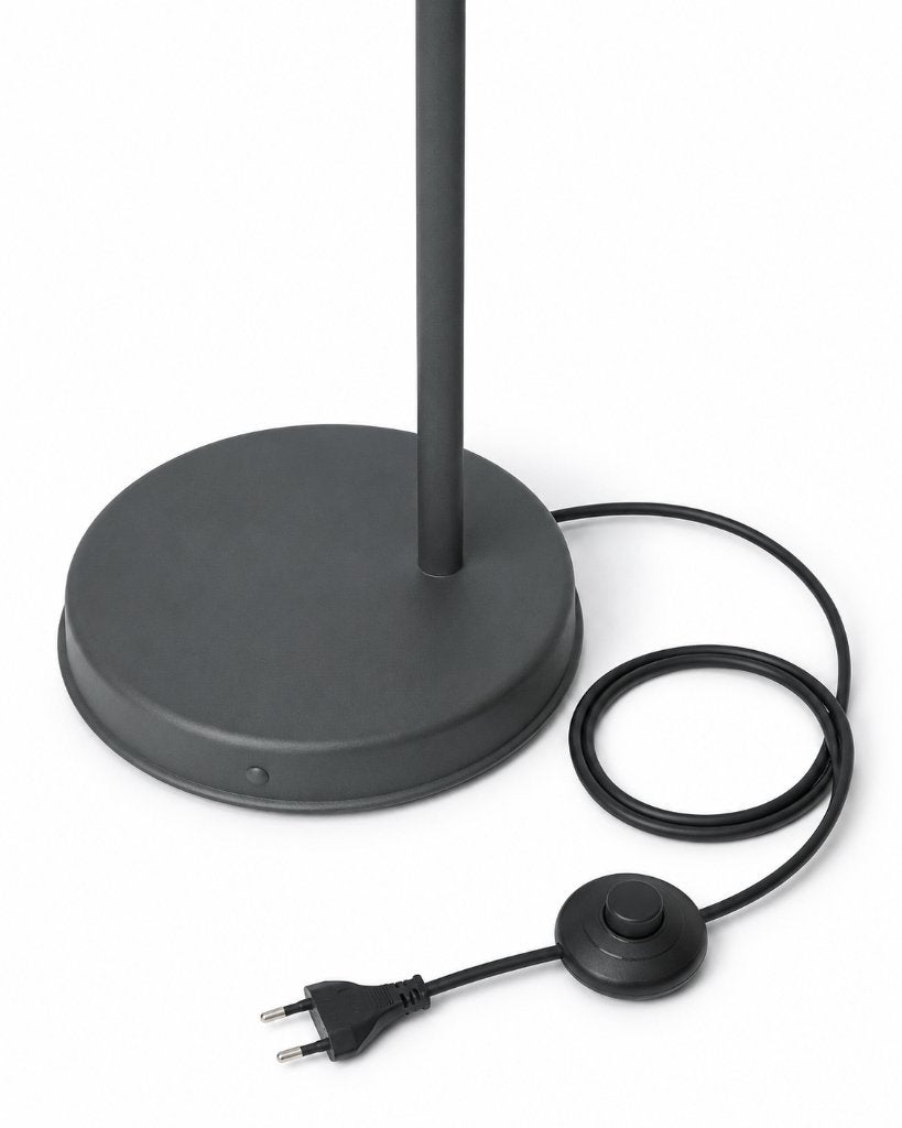 IKEA HEKTAR Staande Vloerlamp Donkergrijs – Industriële lamp, Ophalen, ., E27 (groot), Zo goed als nieuw