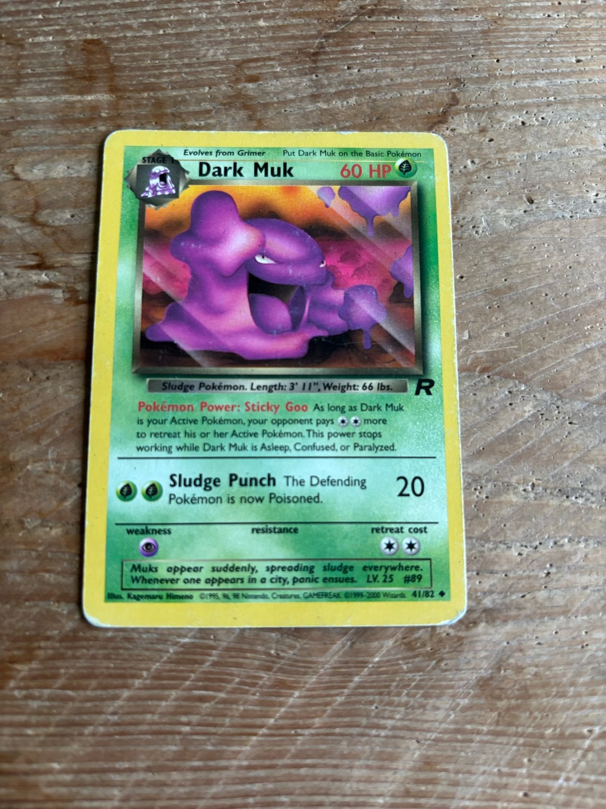 Pokémon kaart Dark Muk 41/82 (Team Rocket), Ophalen of Verzenden, Gebruikt, Losse kaart