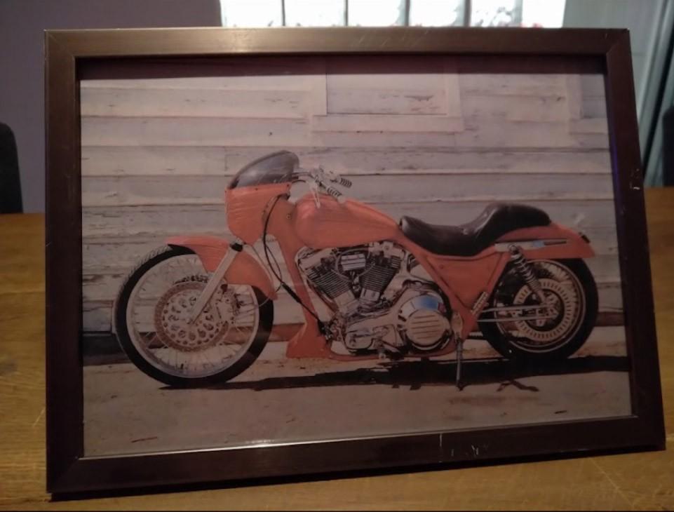 Poster Harley Davidson FXRP 1987, Ophalen of Verzenden, Motoren