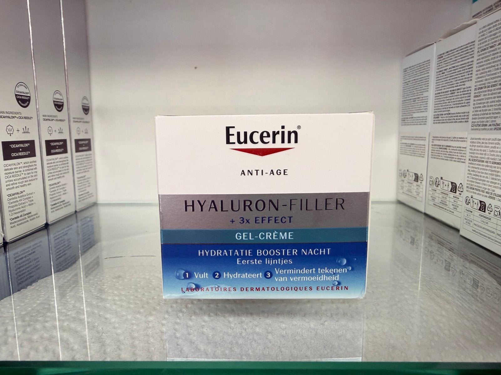 Eucerin - Hyaluron-Filler Anti-Age Gel-Crème Nacht, Ophalen of Verzenden, Nieuw, Gehele gezicht, Verzorging