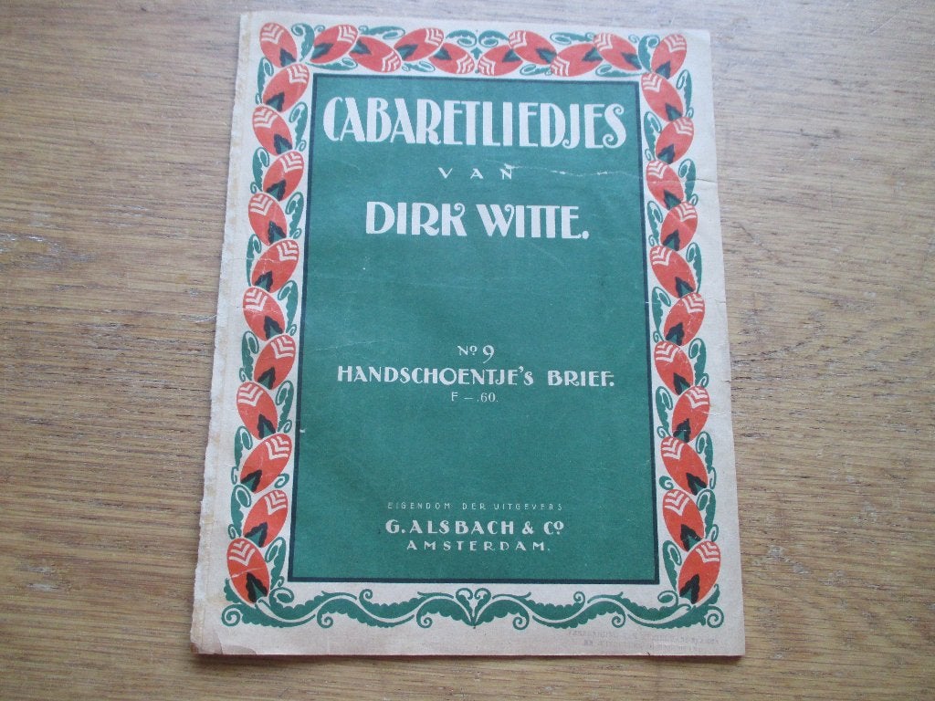HANDSCHOENTJE'S BRIEF - DIRK WITTE, Piano, Gebruikt, Klassiek, Ophalen of Verzenden