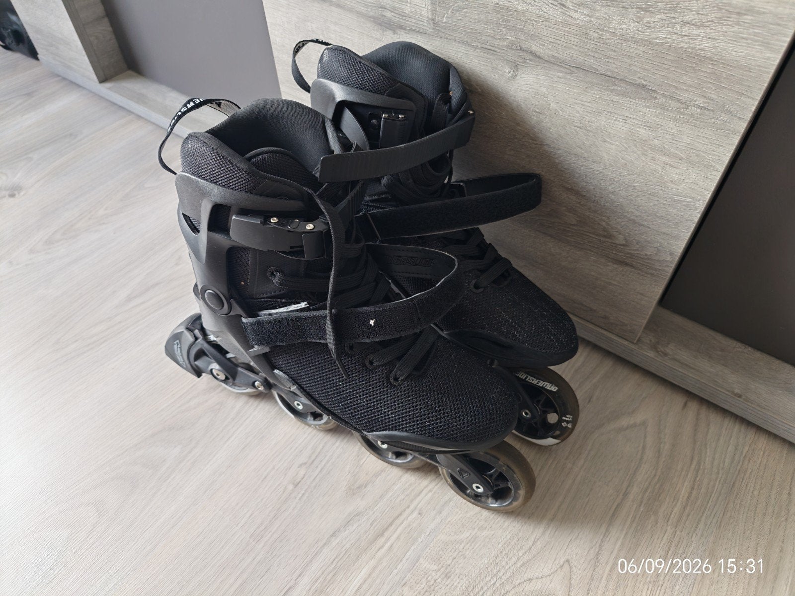 Skeelers maat 44 + accesoires, Sport en Fitness, Ophalen, Gebruikt, Heren, Inline skates 4 wielen