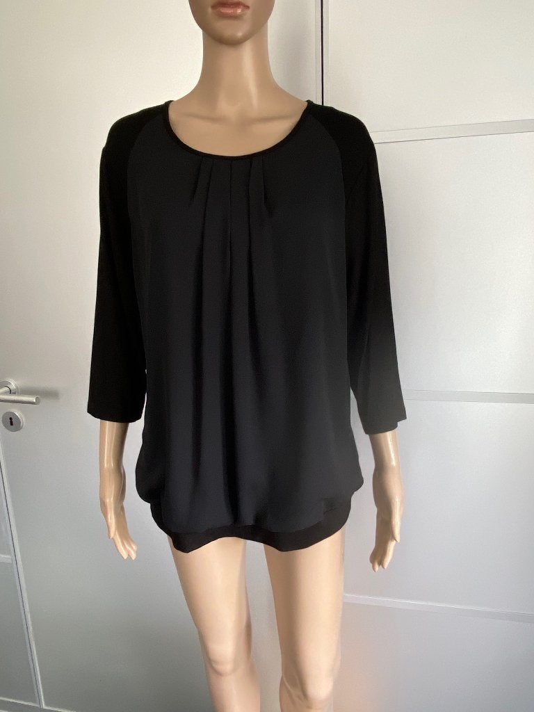 K411 Frank Walder mt. L=42/44 Lange Blouse top zwart, Zwart, Maat 42/44 (L), Ophalen of Verzenden, Zo goed als nieuw