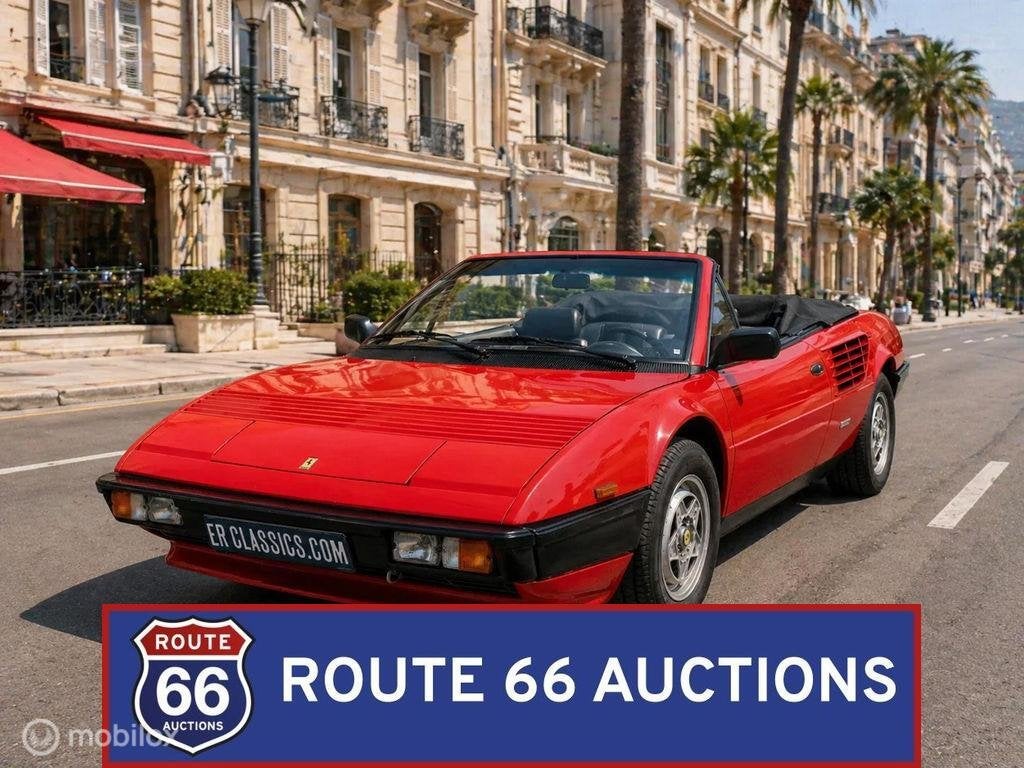 Ferrari Mondial Cabriolet | 1984 | Route 66 Auctions, Auto's, Overige carrosserieën, Zwart, Bedrijf, Handgeschakeld