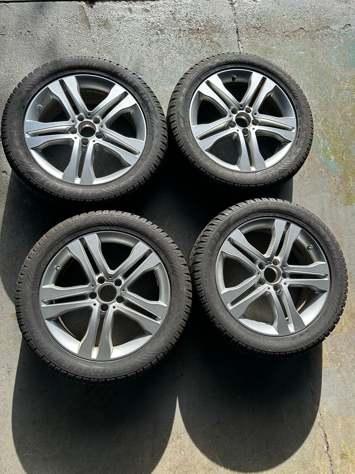 5x112 18 inch velgen met winterbanden, Auto-onderdelen, 18 inch, Gebruikt, Banden en Velgen, 235 mm
