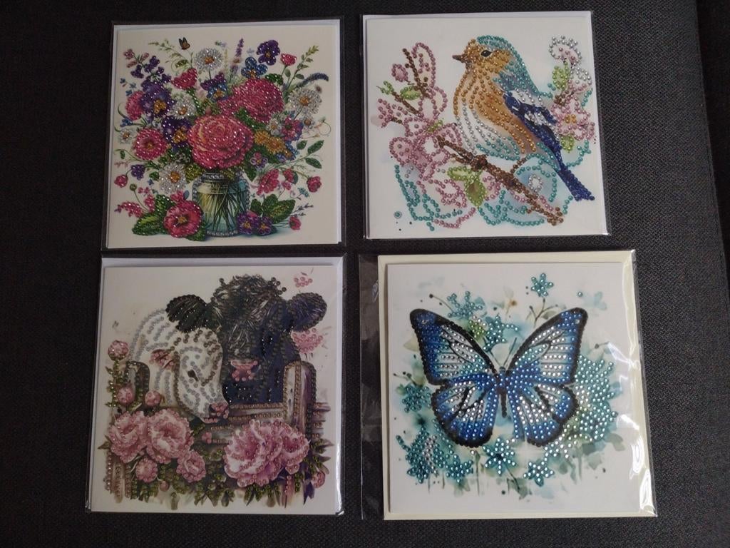 Pakket van 16 dubbele kaarten met envelop (handmade), Nieuw, Ophalen of Verzenden, Overige thema's, Nvt
