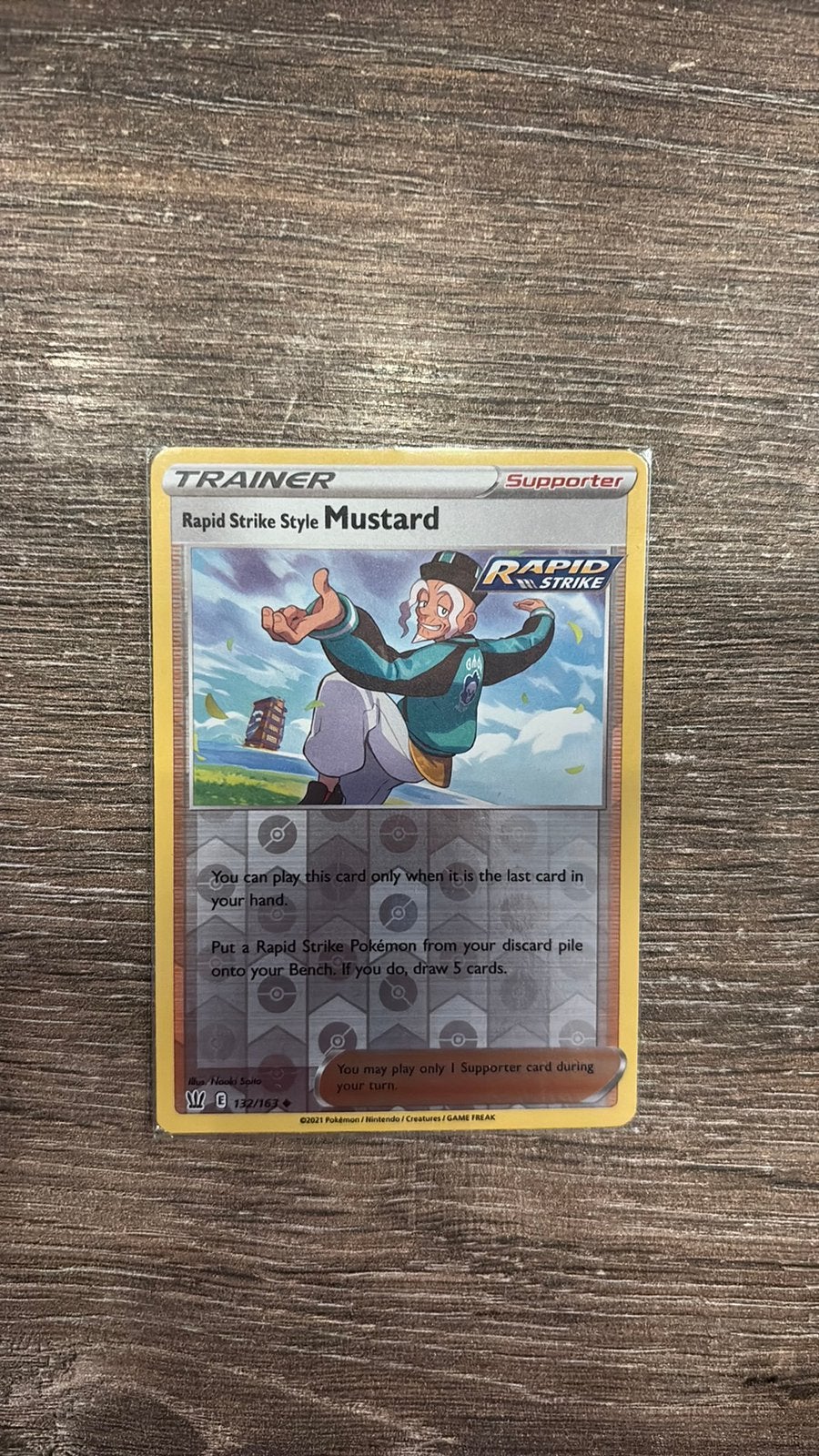 BST Rapid Strike Style Mustard 132/163 Reverse holo, Ophalen of Verzenden, Zo goed als nieuw