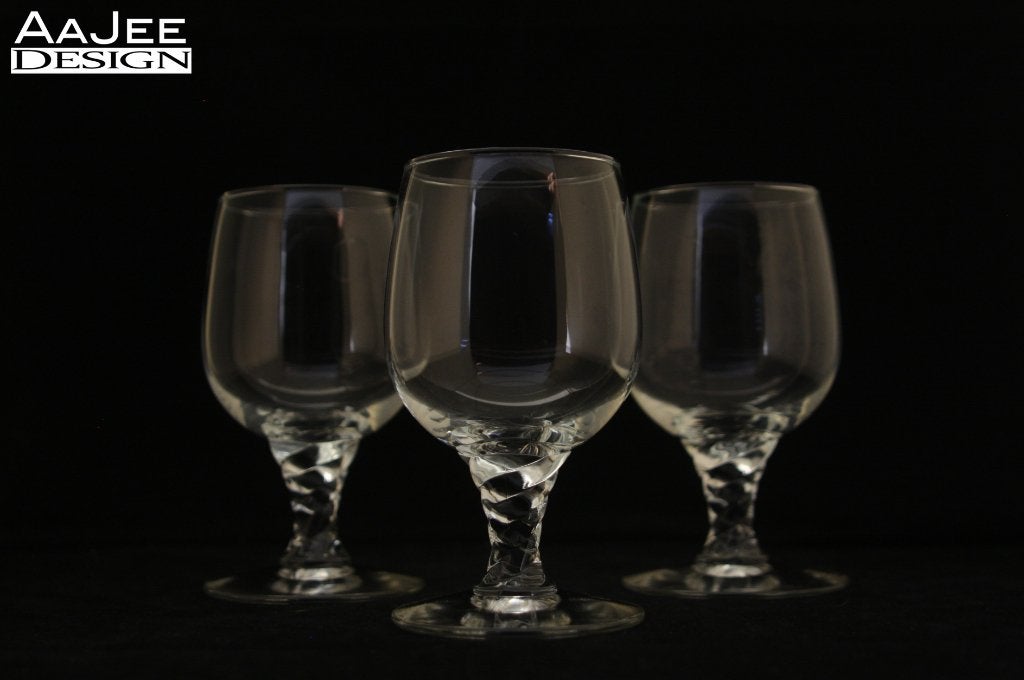3 x Holmegaard - Wijnglas - Amager - Met gedraaid been - '55, Ophalen of Verzenden