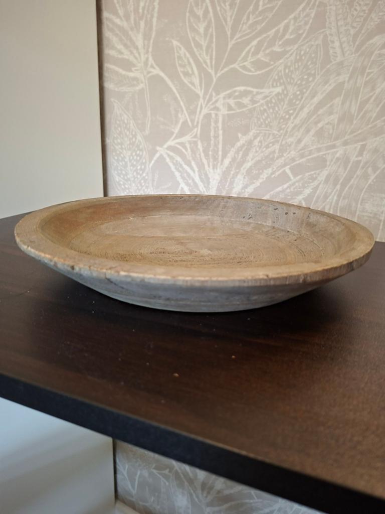 Decoratieve houten schaal, doorsnede 30 cm, Ophalen of Verzenden