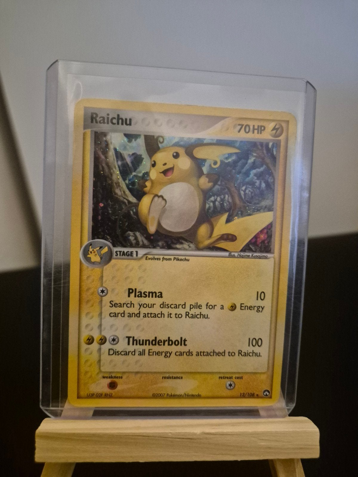 Raichu Pokémon kaart 18/108 EX, Ophalen of Verzenden, Zo goed als nieuw, Losse kaart