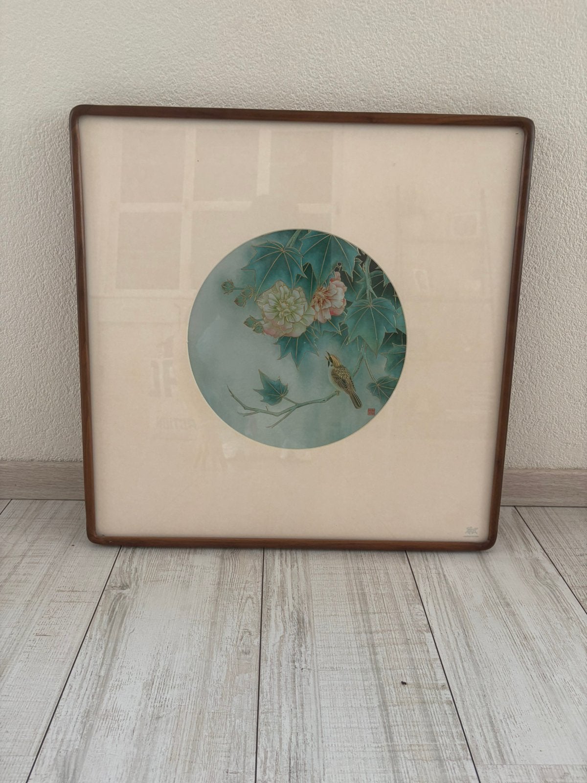 Koreaans kunstwerk, Ophalen, 55 cm, Ingelijst werk, Zo goed als nieuw