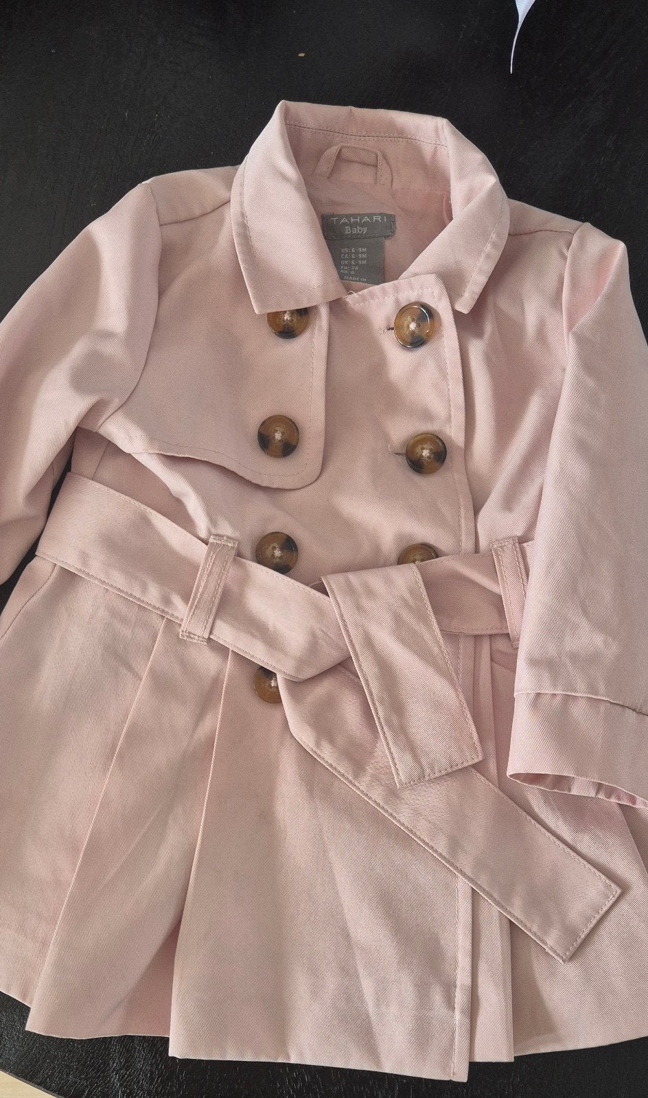 Roze trenchcoat voor meisjes - Maat 74, Ophalen of Verzenden, Zo goed als nieuw, Meisje, Jasje