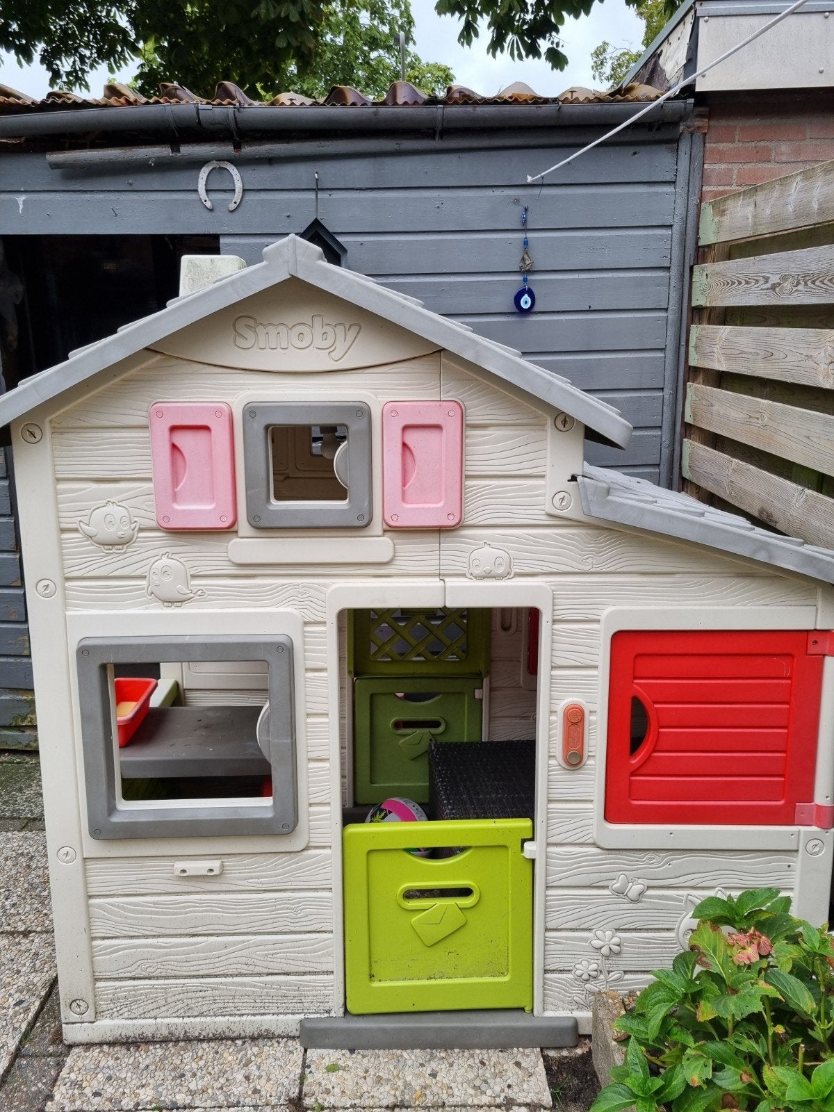Smoby Speelhuisje voor buiten - Gebruikt maar goed, Ophalen, Gebruikt, Kunststof