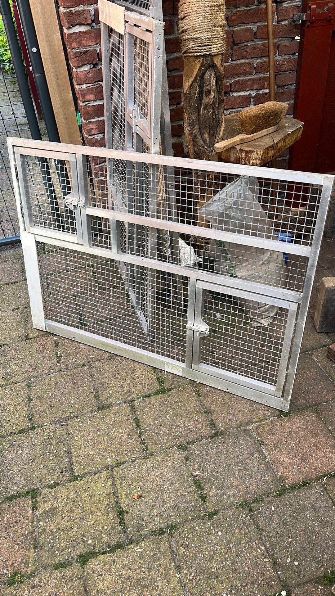 3x Aluminium volière gaas paneel, Ophalen, Gebruikt, Aluminium, Volière