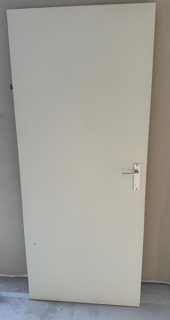 Zware opdekdeur 201,5x85 cm (binnenmaat 83x200,5 cm), Doe-het-zelf en Verbouw, Deuren en Horren, Gebruikt, 80 tot 100 cm, Binnendeur
