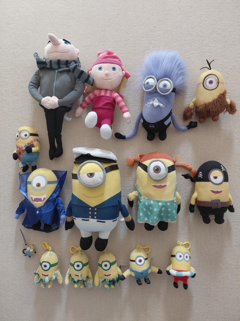 Grote collectie Minions knuffels - Despicable Me, Gebruikt, Overige merken, Overige karakters, Overige typen