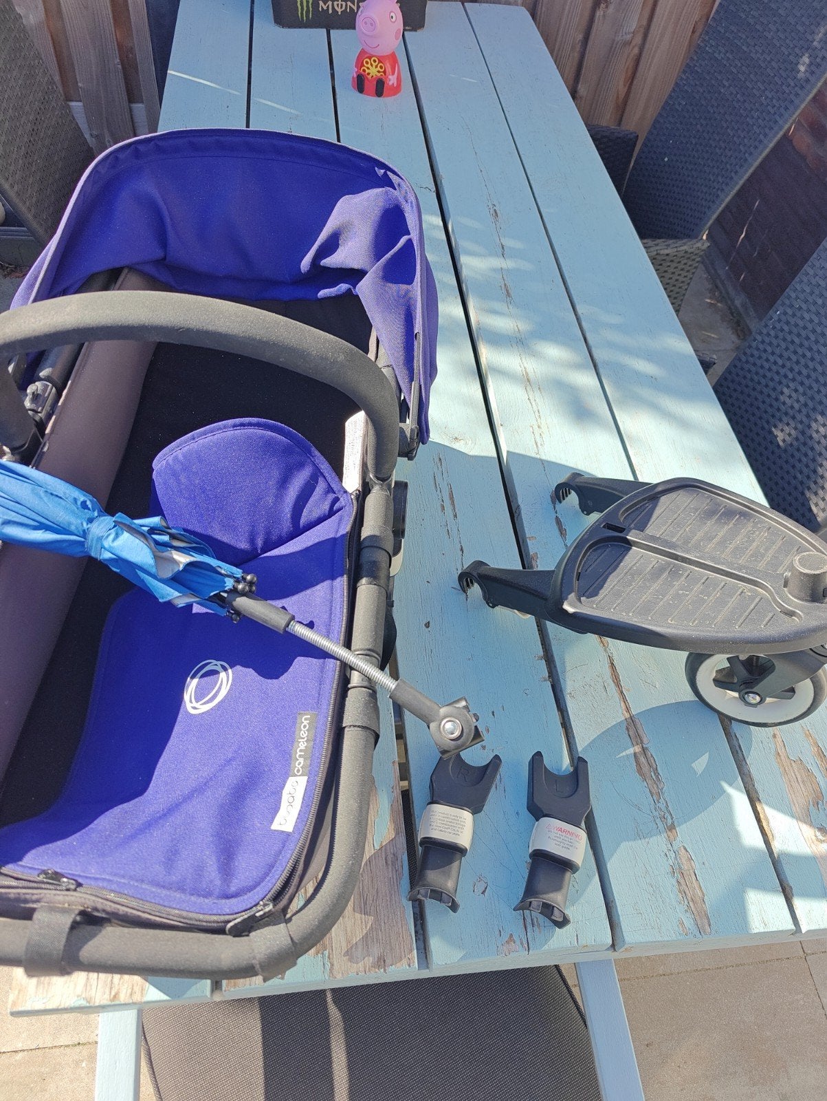Bugaboo reiswieg maxicosi adapters paraplu en meerijdplankje, Gebruikt, Met autostoeltje, Bugaboo, Ophalen of Verzenden