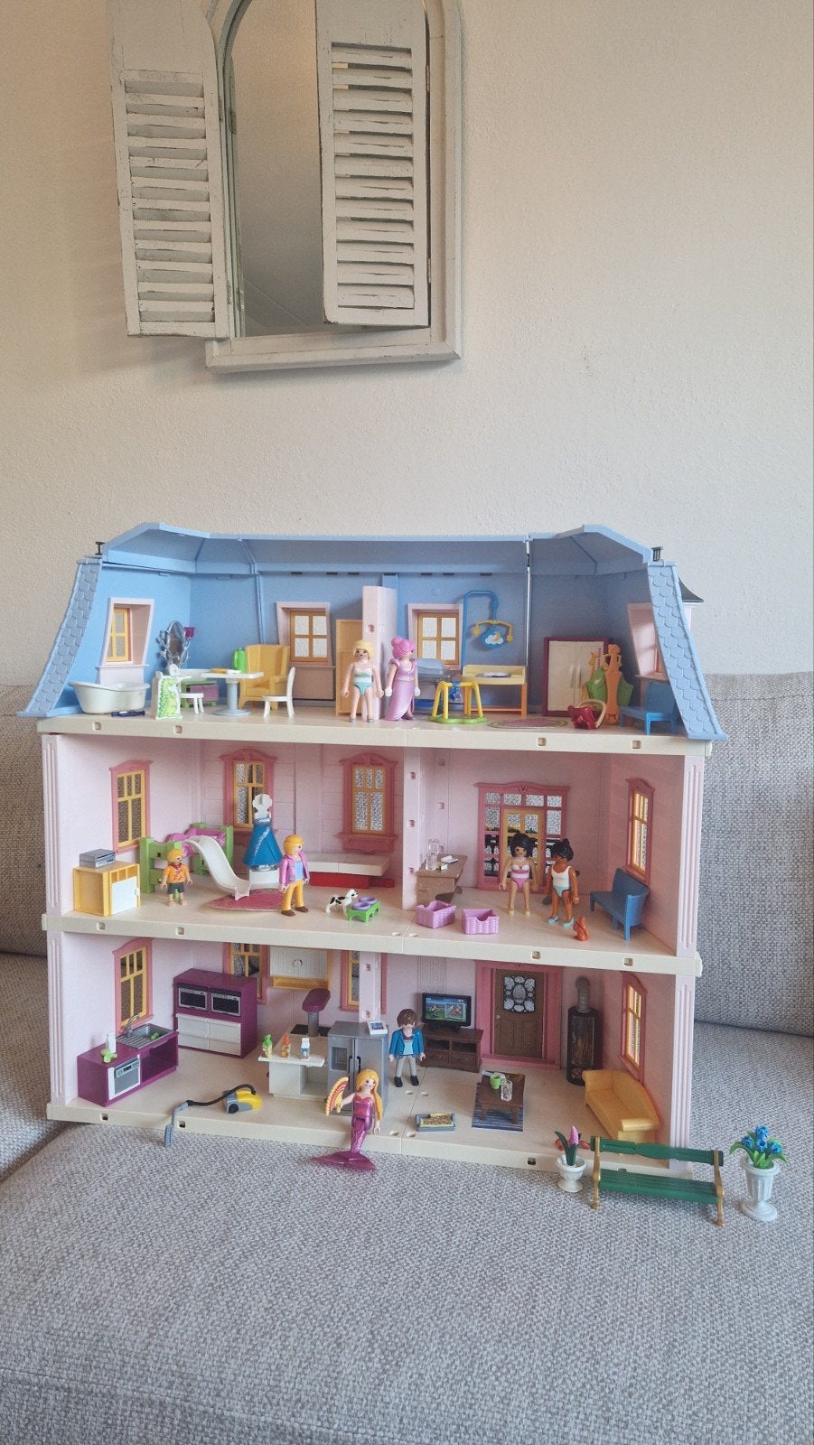 Playmobil 5303 Groot herenhuis/poppenhuis met meubels etc., Ophalen, Gebruikt, Poppenhuis