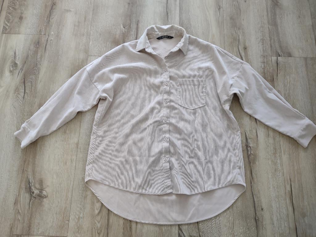 Mooi beige, ecru ribstof vest met knopen Zara, ribfluweel XS, Ophalen of Verzenden, Onb, Maat 34 (XS) of kleiner, Zara