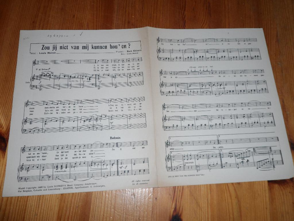 Zou jij niet van mij kunnen hou' en - bart ekkers, Muziek en Instrumenten, Bladmuziek, Gebruikt, Gitaar, Ophalen of Verzenden