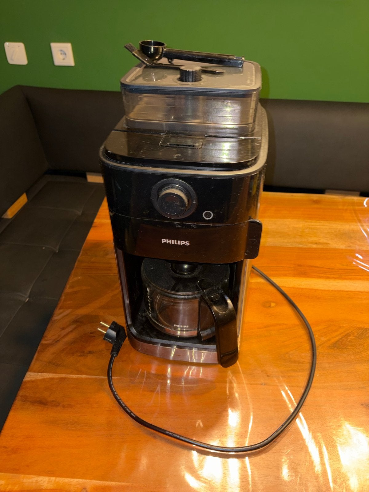 Koffiezetapparaat met bonenmaler Philips HD7767, Gebruikt, Koffiemachine, 4 tot 10 kopjes, Koffiebonen
